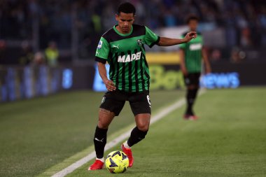 Roma, İtalya 03.05.2023: OLIVEIRA DA SILVA (SASS) Serie A 2022 / 2023 futbol karşılaşması sırasında, SS Lazio ile Sassuolo arasında İtalya 'nın başkenti Roma' daki Olimpiyat Stadyumu 'nda oynanan karşılaşma..