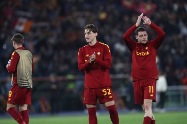 Roma, İtalya 11.05.2023: UEFA EUROPA LEAGUE 2022 / 2023 tarihinde, yarı final maçında AS Romanlar Bayer 04 Leverkusen 'e karşı Roma, İtalya' daki Olimpiyat stadyumunda.