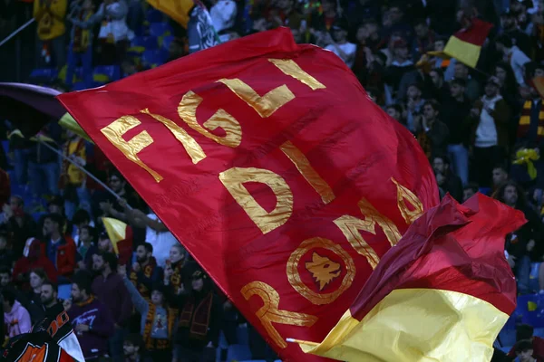 Рим Італія 2023 Прихильники Ромів Стенді Уєфа Europa League 2022 — стокове фото