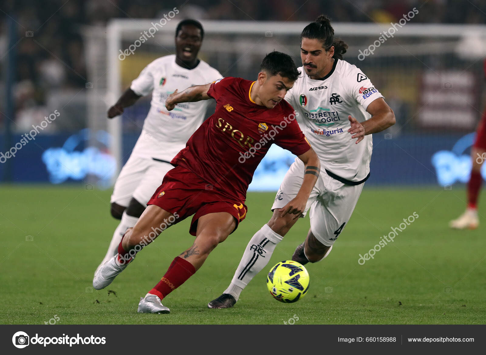 Rome Italy 2023 Paulo Dybala Roma Nikolaou Spezia Action Serie.