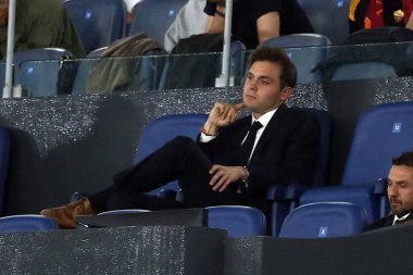 Roma, İtalya 4.06.2023: Ryan Friedkin Serie A 2022 / 2023 futbol maçını izledi, 36. Gün, AS Roma ile Spezia Calcio 2008 arasındaki Roma Olimpiyat Stadyumu, İtalya.