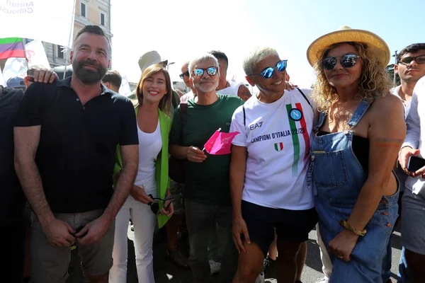 Rzym Włochy 2023 Ponad Sto Tysięcy Ludzi Całej Europy Paradowało — Zdjęcie stockowe