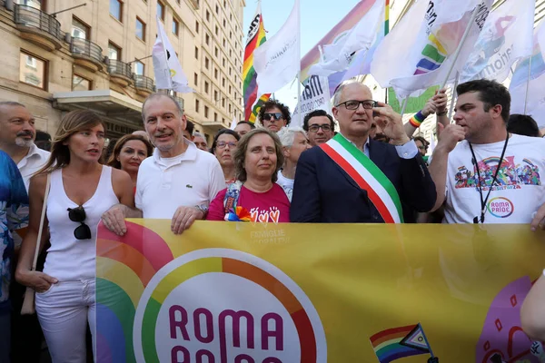 Rom Italien 2023 Mer Hundratusen Människor Från Hela Europa Paraderade — Stockfoto