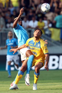 Frosinone, İtalya 19.08.2023: İtalya Serie A 2023 / 2024 futbol maçının 1. gününde Frosinone ile Napoli Calcio arasında Frosinone, İtalya 'daki Benito Stirpe Stadyumu' nda maç var..