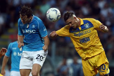 Frosinone, İtalya 19.08.2023: İtalya Serie A 2023 / 2024 futbol maçının 1. gününde Frosinone ile Napoli Calcio arasında Frosinone, İtalya 'daki Benito Stirpe Stadyumu' nda maç var..