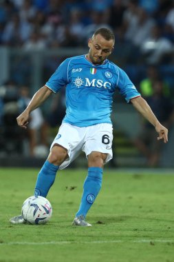 Frosinone, İtalya 19.08.2023: İtalya Serie A 2023 / 2024 futbol maçının 1. gününde Frosinone ile Napoli Calcio arasında Frosinone, İtalya 'daki Benito Stirpe Stadyumu' nda maç var..