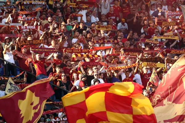 Róma Olaszország 2023 Roma Szurkolók Emlékeznek Carlo Mazzone Olasz Serie — Stock Fotó