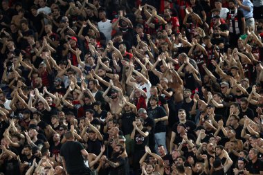 Roma, İtalya 01.09.2023: Milan İtalya Serie A TIM 2023-2024 futbol maçının 3. gününde Roma Olimpiyat Stadyumu 'nda AS Romanlar AC Milan' a karşı.