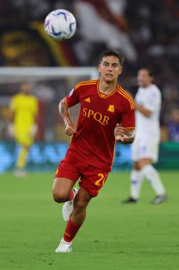 Roma, İtalya 17.09.2023: İtalyan Paulo Dybala İtalya Serie A TIM 2023-2024 futbol karşılaşması sırasında Roma 'daki Olimpiyat Stadyumu' nda AS Romanlar ve Empoli FC karşı karşıya geldi..
