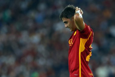 Roma, İtalya 17.09.2023: İtalyan Paulo Dybala İtalya Serie A TIM 2023-2024 futbol karşılaşması sırasında Roma 'daki Olimpiyat Stadyumu' nda AS Romanlar ve Empoli FC karşı karşıya geldi..