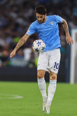 Roma, İtalya 19.09.2023: Lazio 'lu Luis Alberto, Uefa Şampiyonlar Ligi 2023-2024, E grubu, SS Lazio ile Atletico de Madrid arasında Roma Olimpiyat Stadyumu' nda oynanan karşılaşmada..