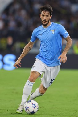 Roma, İtalya 19.09.2023: Lazio 'lu Luis Alberto, Uefa Şampiyonlar Ligi 2023-2024, E grubu, SS Lazio ile Atletico de Madrid arasında Roma Olimpiyat Stadyumu' nda oynanan karşılaşmada..