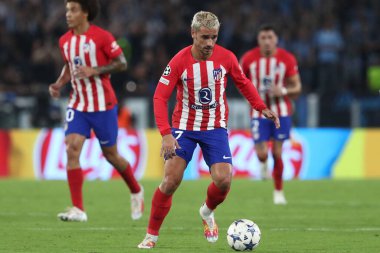Roma, İtalya 19.09.2023: Atletico 'lu Antoine Griezmann Uefa Şampiyonlar Ligi 2023-2024, E grubu, SS Lazio ile Atletico de Madrid arasında Roma Olimpiyat Stadyumu' nda oynanan karşılaşma..