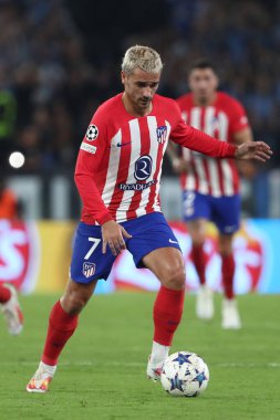 Roma, İtalya 19.09.2023: Atletico 'lu Antoine Griezmann Uefa Şampiyonlar Ligi 2023-2024, E grubu, SS Lazio ile Atletico de Madrid arasında Roma Olimpiyat Stadyumu' nda oynanan karşılaşma..