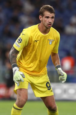 Roma, İtalya 19.09.2023: Lazio İvan Provedel, Uefa Şampiyonlar Ligi 2023-2024, E grubu, SS Lazio ile Atletico de Madrid arasında Roma Olimpiyat Stadyumu 'nda oynanan karşılaşmada..