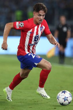 Roma, İtalya 19.09.2023: Atletico 'dan Rodrigo Riquelme Uefa Şampiyonlar Ligi 2023-2024, E grubu, SS Lazio ile Atletico de Madrid arasında Roma Olimpiyat Stadyumu' nda oynanan karşılaşma..