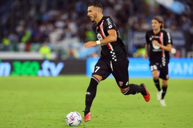 Roma, İtalya 23.09.2023: Monza 'lı Dany Mota İtalya Serisi A TIM 2023-2024 5 günlük futbol karşılaşması sırasında Roma Olimpiyat Stadyumu' nda SS Lazio ile AC Monza arasındaki maç devam ediyor.
