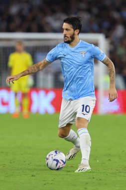 Roma, İtalya 23.09.2023: Lazio 'lu Luis Alberto İtalya Serie A TIM 2023-2024 5 günlük futbol karşılaşması sırasında Roma Olimpiyat Stadyumu' nda SS Lazio ile AC Monza arasındaki maçta görev aldı..
