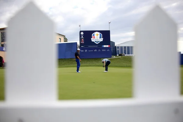 Rom Italien 2023 Golfer Beim Training Arbeiten Für Den Ryder — Stockfoto