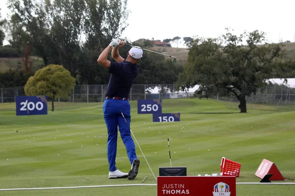 Rome Italië 2023 Golfer Justin Thomas Voor Usa Tijdens Training — Stockfoto