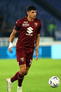 Roma, İtalya 27.09.2023: Torino Bellanova İtalya Serie A TIM 2023-2024 6 günlük futbol karşılaşması sırasında Roma Olimpiyat Stadyumu 'nda SS Lazio FC Torino' ya karşı.