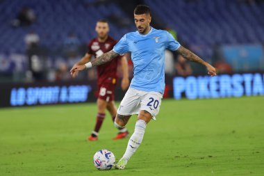 Roma, İtalya 27.09.2023: İtalya Serie A TIM 2023-2024 6 gün süren Lazio-FC Torino maçında Roma Olimpiyat Stadyumu 'nda karşılaşacak..