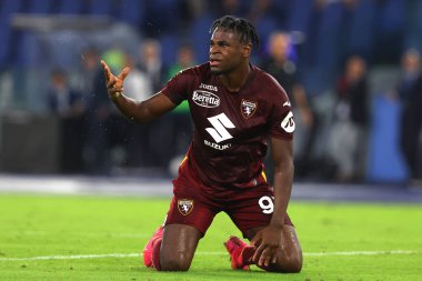 Roma, İtalya 27.09.2023: İtalya Serie A TIM 2023-2024 6 gün süren Lazio-FC Torino maçında Roma Olimpiyat Stadyumu 'nda karşılaşacak..