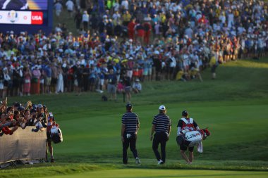 Roma, İtalya 29.09.2023: RYDER CUP 2023 RYDER 'de düzenlenen Foursomes Session' un ilk gününe binlerce seyirci katıldı.