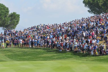 Rome, Italy 29.09.2023:  Spectators follow Foursomes Session at RYDER CUP 2023 at Marco Simone Golf & Country Club di Guidonia Montecelio, Roma clipart