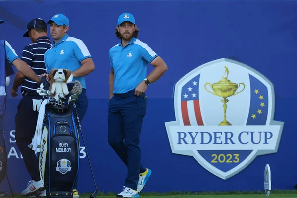 Roma Italia 2023 Tommy Fleetwood Europa Durante Foursomes Session Ryder — Foto Stock
