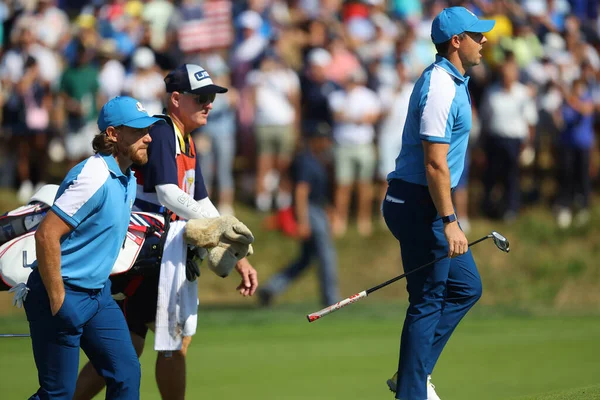 Řím Itálie 2023 Rory Mcilroy Europe Tommy Fleetwood Europe Foursomes — Stock fotografie
