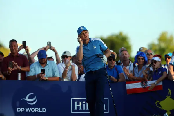 Rome Italië 2023 Justin Rose Tijdens Fourball Matches Ryder Cup — Stockfoto
