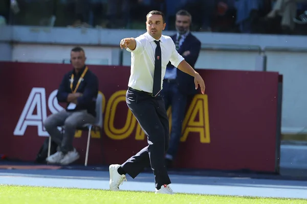 stock image Rome, Italy 22.10.2023: Raffaele Palladino of Monza in action during the Italy Serie A TIM 2023-2024 football match day 9, between AS Roma vs AC Monza at Olympic Stadium in Rome.