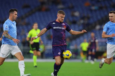 Roma, İtalya 30.10.2023: Fiorentina 'dan Lucas Beltran İtalya Serie A TIM 2023-2024 futbol maçının 10. gününde, SS Lazio' nun ACF Fiorentina 'ya karşı Roma Olimpiyat Stadyumu' nda oynadığı maçta.