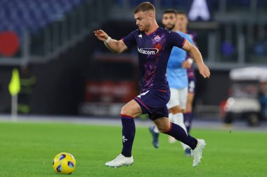 Roma, İtalya 30.10.2023: Fiorentina 'dan Lucas Beltran İtalya Serie A TIM 2023-2024 futbol maçının 10. gününde, SS Lazio' nun ACF Fiorentina 'ya karşı Roma Olimpiyat Stadyumu' nda oynadığı maçta.