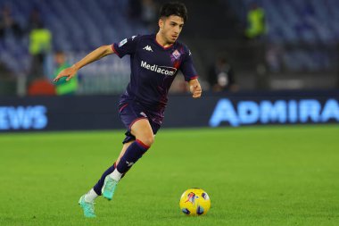 Roma, İtalya: Fiorentina 'lı Parisi İtalya Serie A TIM 2023-2024 futbol maçının 10. gününde, SS Lazio' nun ACF Fiorentina 'ya karşı Roma Olimpiyat Stadyumu' nda oynadığı maçta.