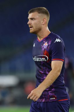 Roma, İtalya 30.10.2023: İtalya Serie A TIM 2023-2024 futbol karşılaşması sırasında İtalya 'dan Melo Arthur, Roma Olimpiyat Stadyumu' nda SS Lazio 'ya karşı ACF Fiorentina arasında.