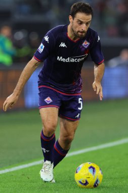 Roma, İtalya 30.10.2023: G. Bonaventura İtalya Serie A TIM 2023-2024 futbol maçının 10. gününde, SS Lazio 'nun ACF Fiorentina' ya karşı Roma Olimpiyat Stadyumu 'nda oynadığı karşılaşmada.