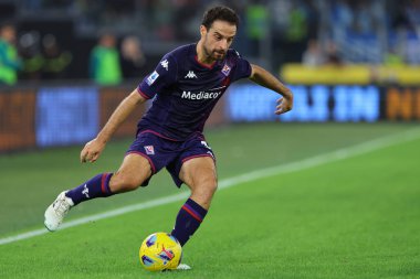 Roma, İtalya 30.10.2023: G. Bonaventura İtalya Serie A TIM 2023-2024 futbol maçının 10. gününde, SS Lazio 'nun ACF Fiorentina' ya karşı Roma Olimpiyat Stadyumu 'nda oynadığı karşılaşmada.