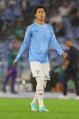 Roma, İtalya 30.10.2023: Lazio 'lu Daichi Kamada İtalya Serie A TIM 2023-2024 futbol maçının 10. gününde, SS Lazio ACF Fiorentina ile Roma Olimpiyat Stadyumu' nda karşılaşacak..