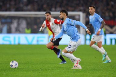 Roma, İtalya 07.11.2023: Lazio 'lu Taty Castellanos Uefa Şampiyonlar Ligi 2023-2024, E grubu, SS Lazio Feyenoord ile Roma Olimpiyat Stadyumu arasındaki çarpışmada..