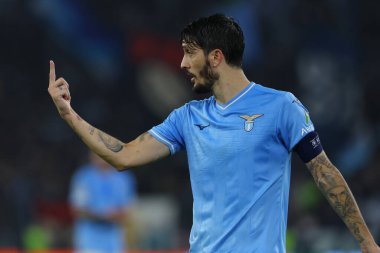 Roma, İtalya 07.11.2023: Lazio 'lu Luis Alberto Uefa Şampiyonlar Ligi 2023-2024 futbol, E grubu, SS Lazio Feyenoord' a karşı Roma Olimpiyat Stadyumu 'nda mücadele ediyor..