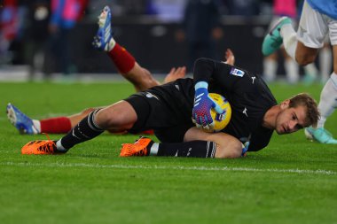 Roma, İtalya 12.11.2023: Lazio İvan Provedel İtalya Serie A TIM 2023-2024 12 gün süren müsabaka sırasında Roma 'daki Olimpiyat Stadyumu' nda SS Lazio 'ya karşı AS Roma.