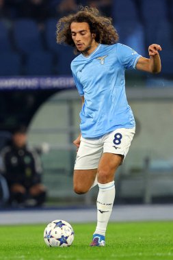 Roma, İtalya 28.11.2023: Lazio Guendouzi Uefa Şampiyonlar Ligi 2023-2024, E grubu, SS Lazio ile Celtic Glasgow arasında Roma Olimpiyat Stadyumu 'nda oynandı..