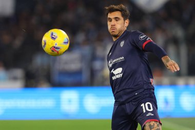 Roma, İtalya 02.12.2023: Cagliari 'li Nicolas Viola İtalya Serie A TIM 2023-2024 futbol karşılaşması sırasında, SS Lazio ile Cagliari Calcio arasında Roma Olimpiyat Stadyumu' nda oynanan karşılaşmada.