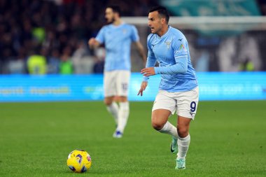 Roma, İtalya 02.12.2023: Lazio 'lu Pedro İtalya Serie A TIM 2023-2024 futbol maçının 14. gününde, SS Lazio ile Cagliari Calcio arasında Roma Olimpiyat Stadyumu' nda karşılaşacak..