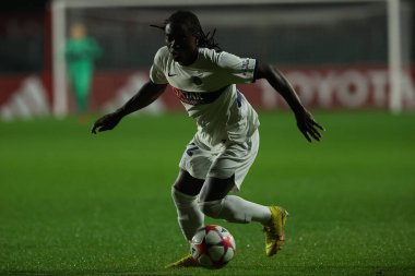 Roma, İtalya 20.12.2023: UEFA KADINLAR CHAMPIONS Ligi 2023-2024 futbol karşılaşması sırasında Chawinga of PSG Roma 'daki tre fontane stadyumunda AS ROMA - Paris Saint-Germain karşılaşması.