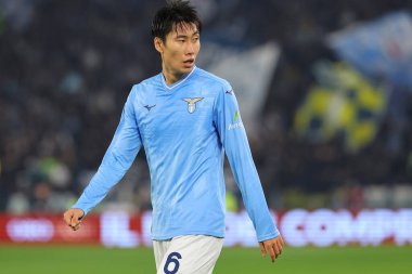 Roma, İtalya 29.12.2023: Lazio 'lu Daichi Kamada İtalyan Serie A TIM 2023-2024 futbol karşılaşmasında Roma Olimpiyat Stadyumu' nda SS Lazio Frosinone 'ye karşı..