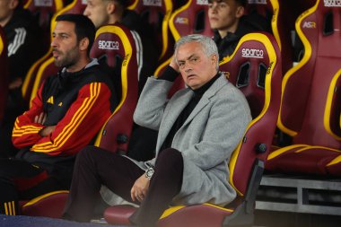 Rome, Italy 03.01.2024: Jose Mourinho coach of Roma in  the ITALY TIM CUP 2023-2024, round of 16,  football match AS ROMA VS CREMONESE at Olympic Stadium in Rome.