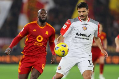 Rome, Italy 03.01.2024:  Alessandro Tuia of Cremonese, Romelu Lukaku of Romain action during  the ITALY TIM CUP 2023-2024, round of 16,  football match AS ROMA VS CREMONESE at Olympic Stadium in Rome.